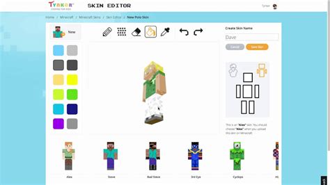 Tynker minecraft skin creator - Tynker’s Minecraft skin creator is perfect for customizing your player character. Tynker’s Minecraft skin editor has a simple interface and is very easy to use. The best feature might be the texture brush which allows you to add color with minor variation so that surfaces on the model don’t look flat. 